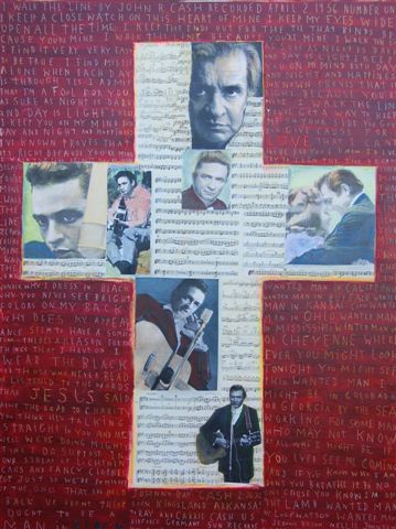David McGough painting Johnny Cash